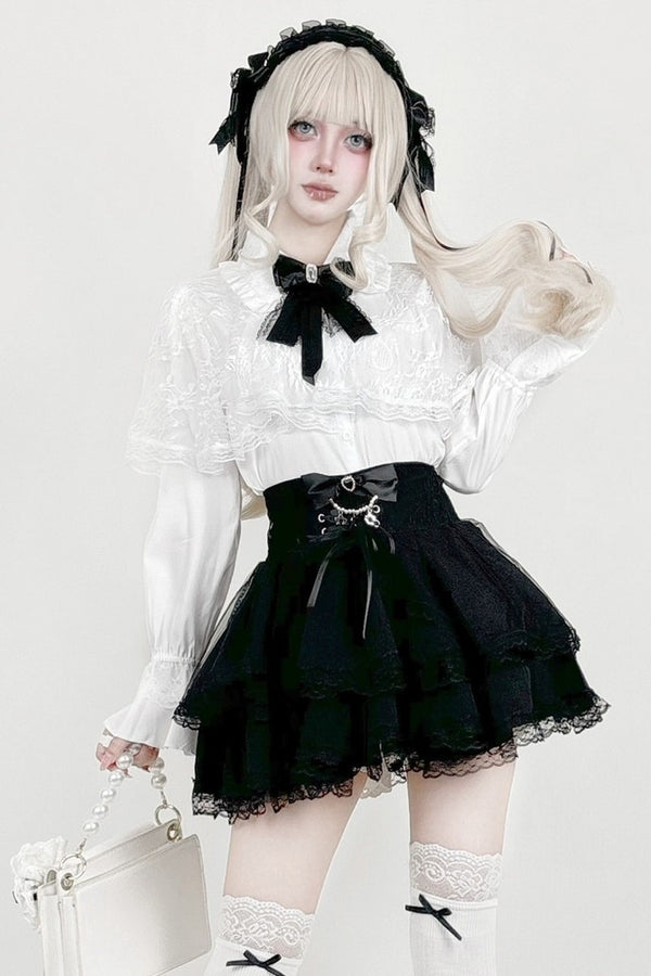 Subculture Lace Shirt & Skirt Set-Up