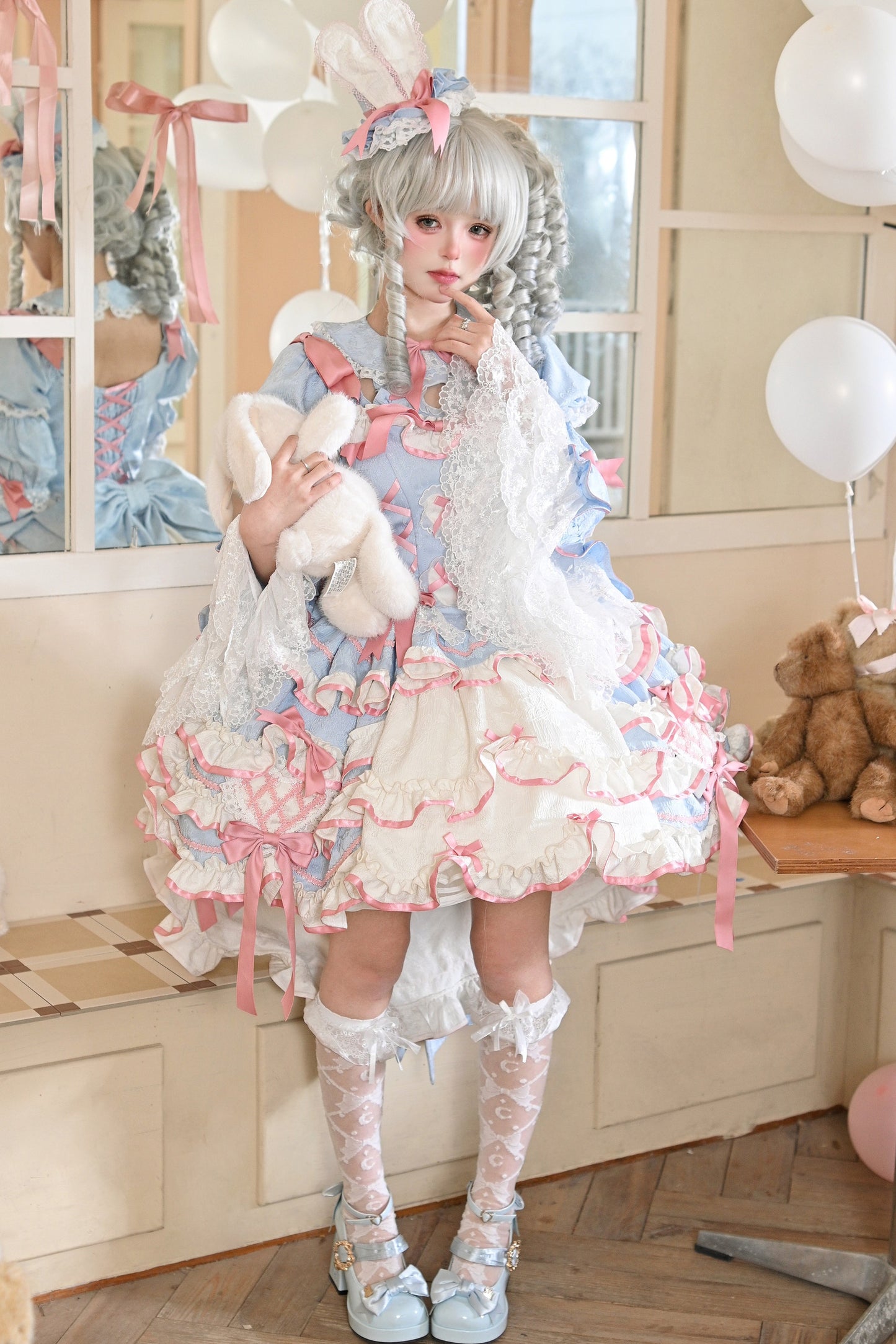 パステルうさぎ姫ロリータワンピース