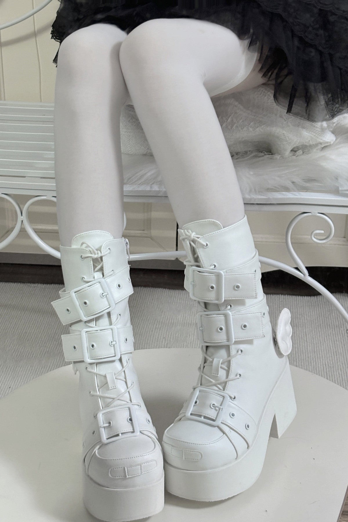 Twin Buckle Platform Boots