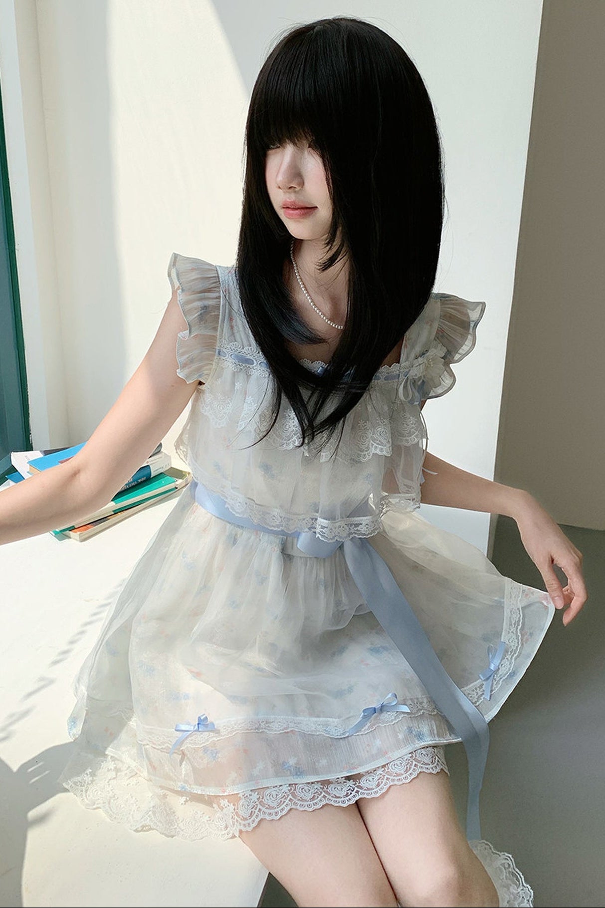 Milchblaues Engel-Lolita-Kleid