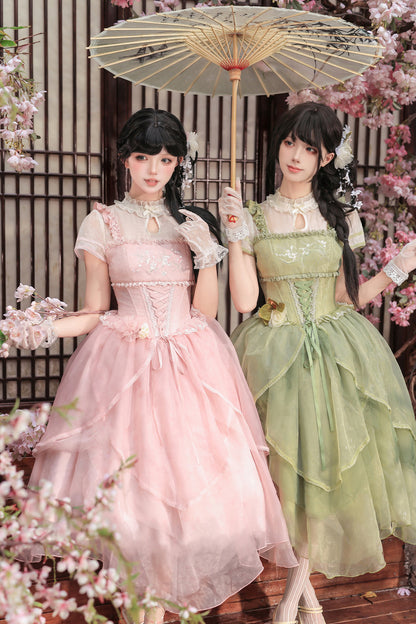 Robe de princesse chinoise romantique + accessoires
