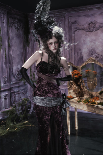 Robe sirène gothique en velours
