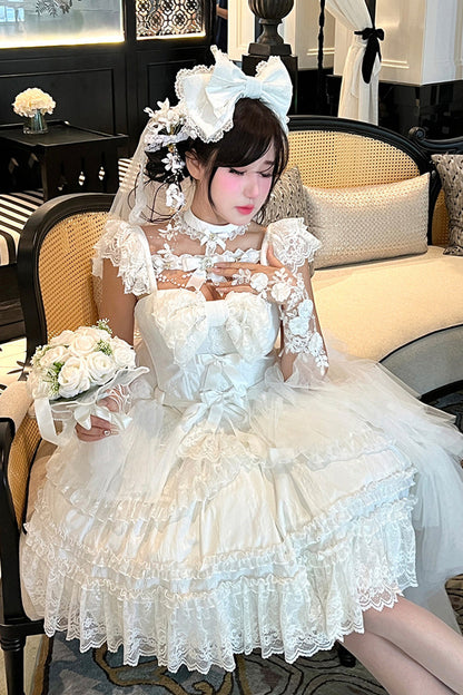 Black & White Angel Bridal Dress