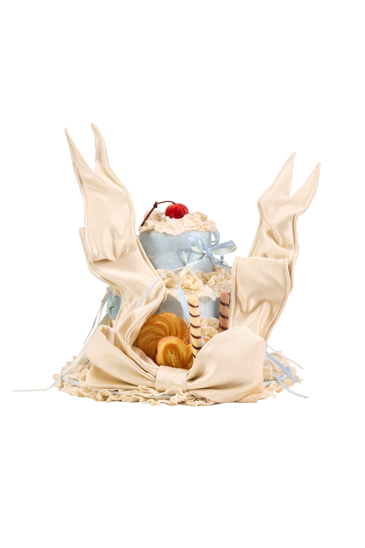 French Rococo Cream Cake Cookie Hat