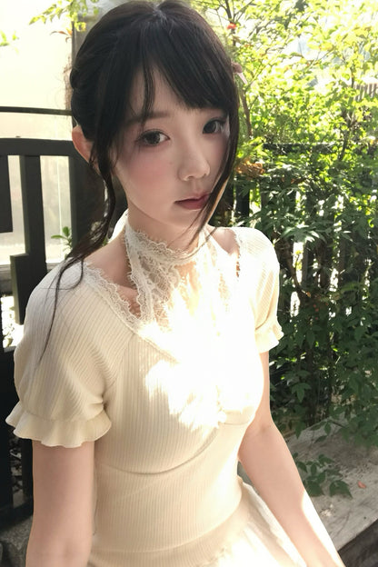 Dolly Lace Choker Top + Skirt