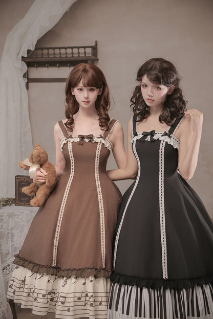 Bedrucktes Rüschenkleid- und Hemd-Set