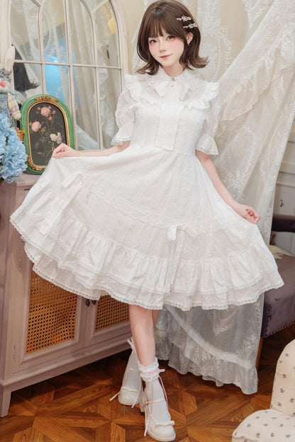 White Lace Lolita Dress