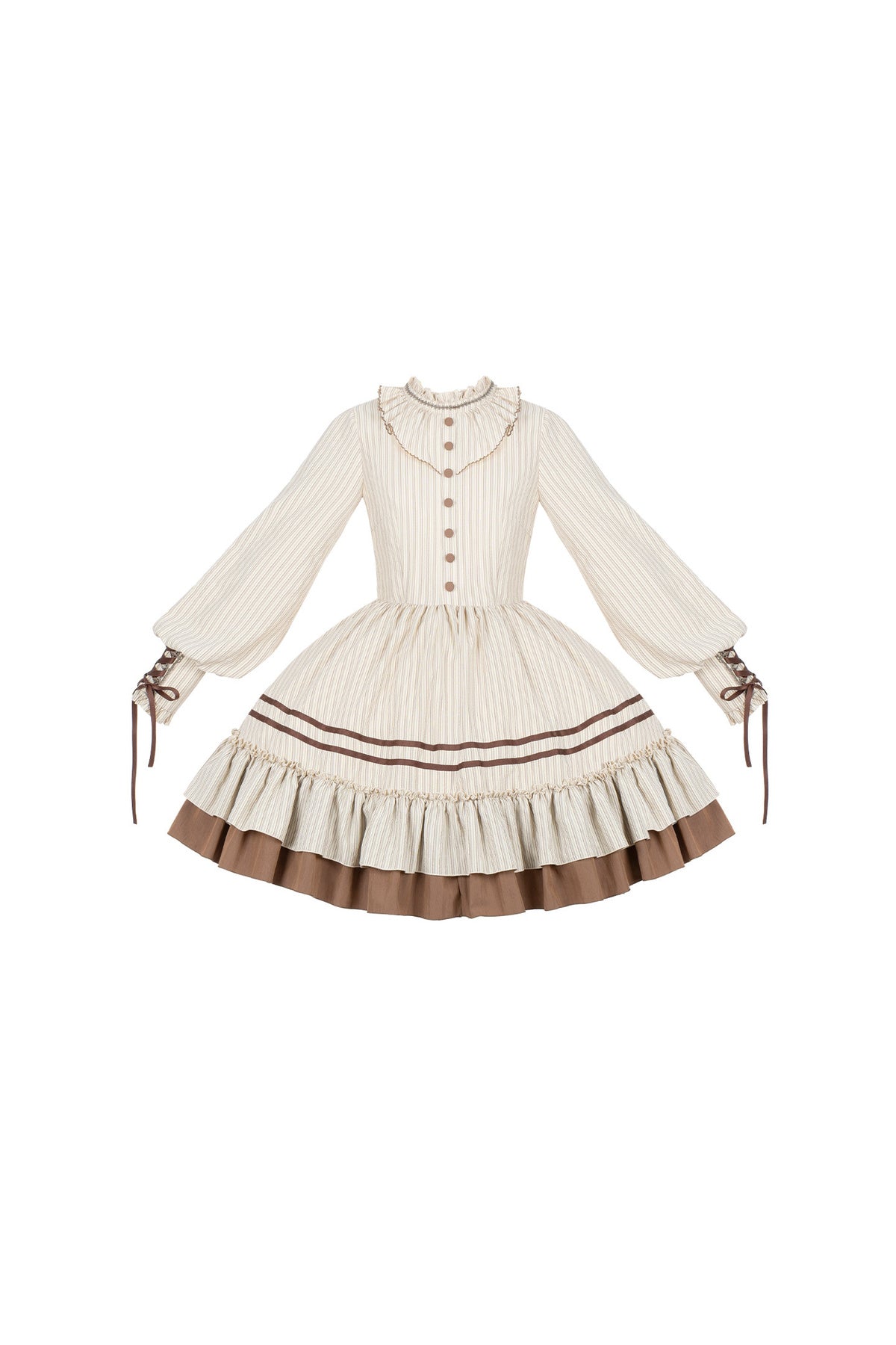 Gerüschtes Two-Way-Kleid mit Accessoire-Set