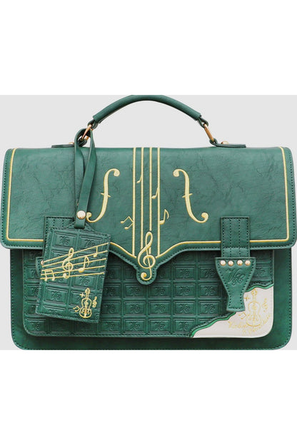 Chocolate Embroidered School Bag