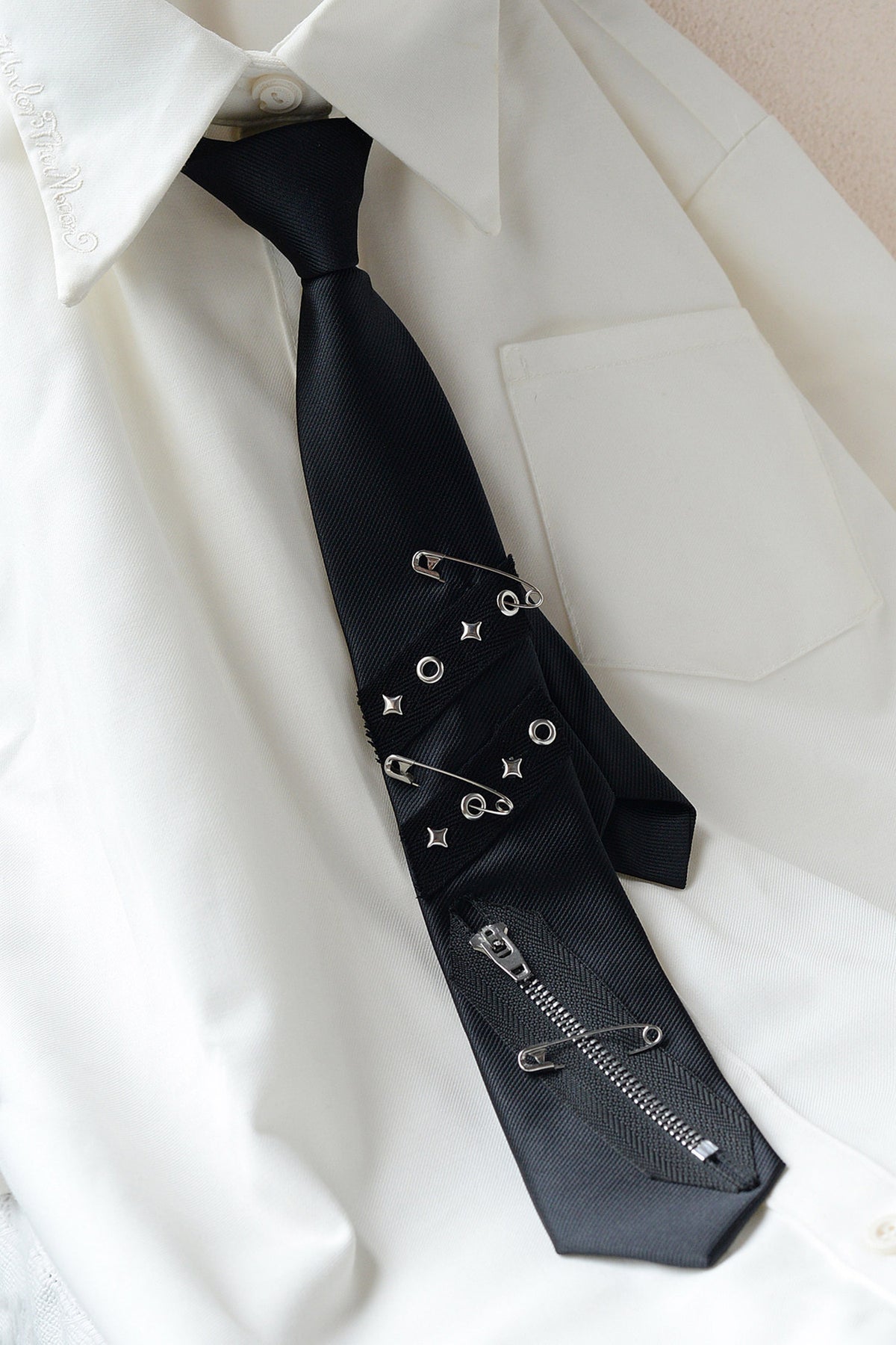 Zipper Decorative Necktie