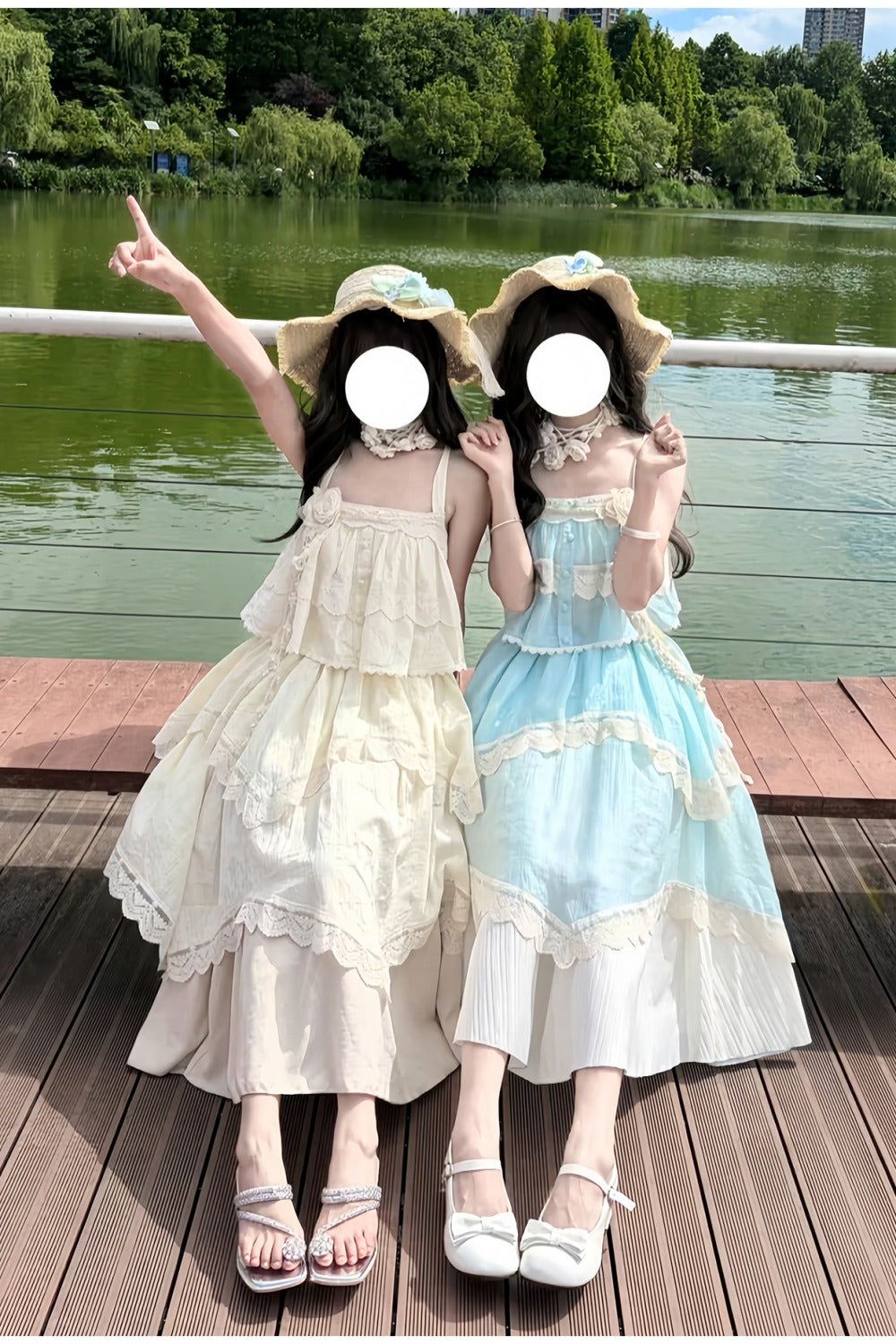 Twin Camisole And Irregular Hem Skirt Set-Up