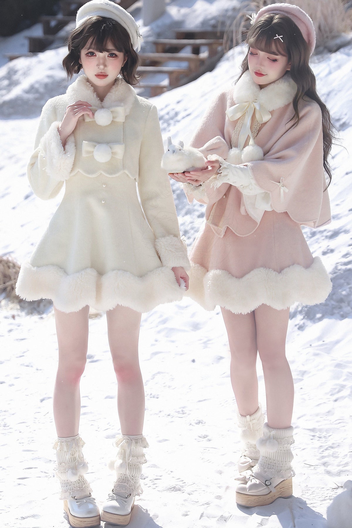 Fluffy Bow Cape and Skirt Set-Up