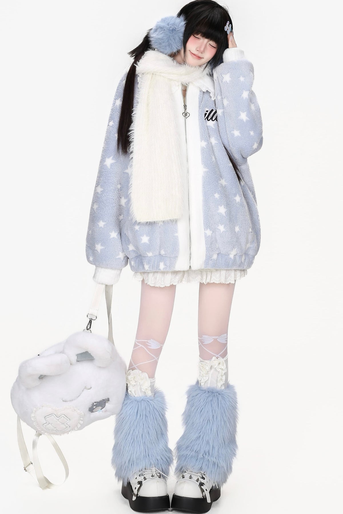 Veste matelassée étoilée à col Claudine