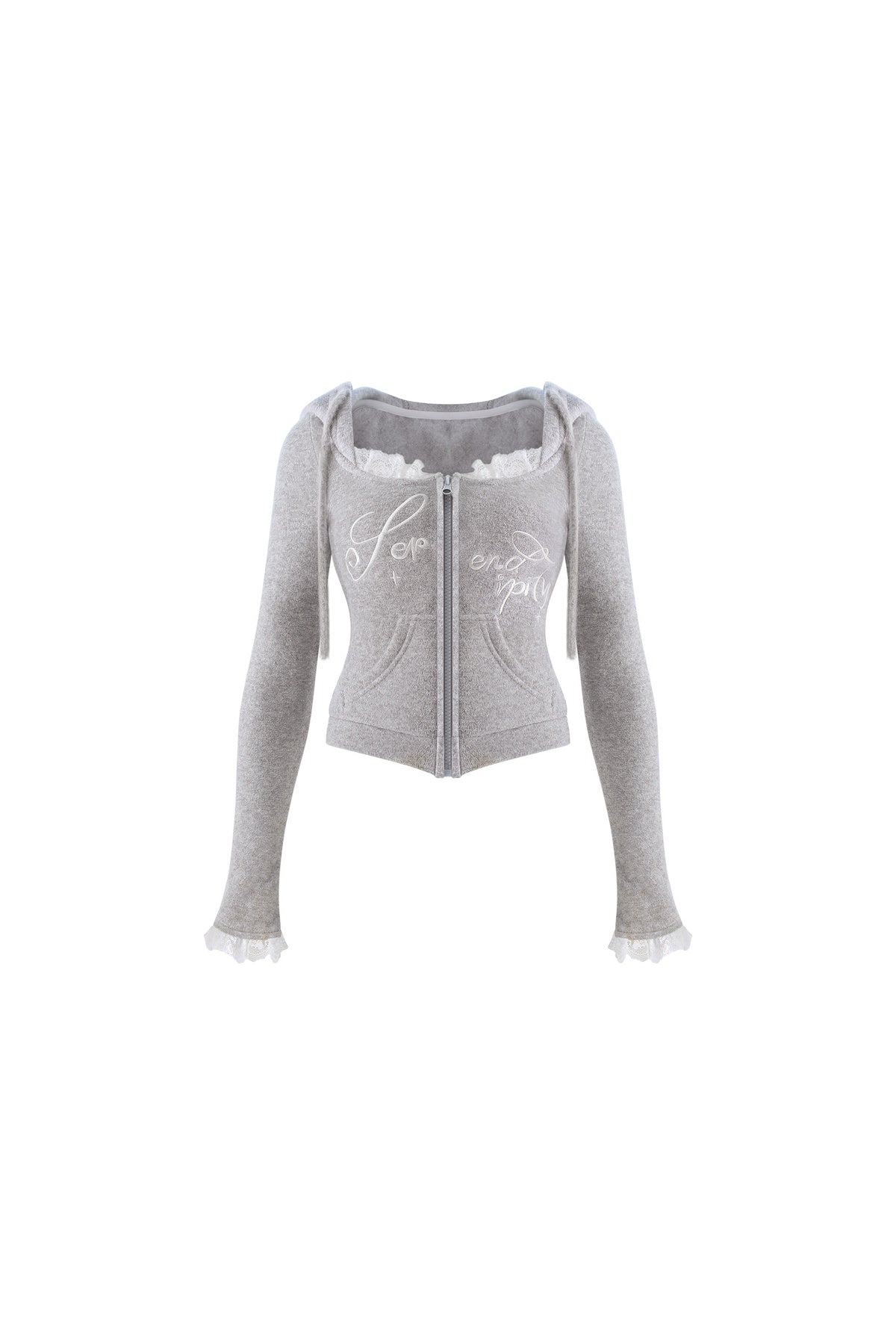 Gray Cardigan and Pleated Skirt Set-Up