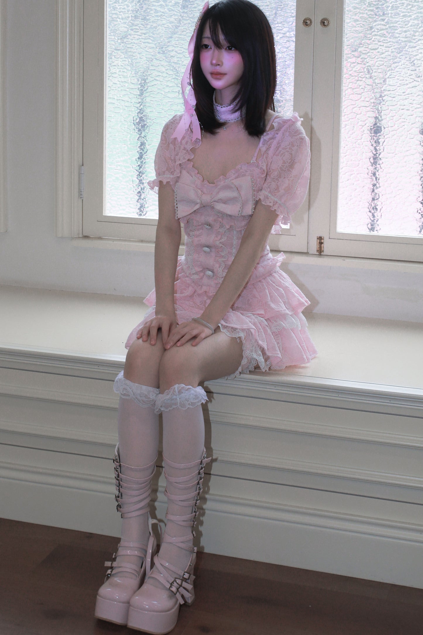 Gothic-Prinzessinnen-Rüschenkleid-Set
