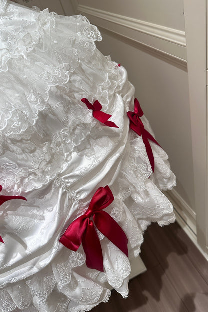Silk Satin Doll-Like JSK Strap Dress