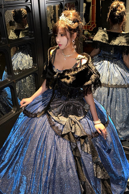 星屑ネイビープリンセスドレス