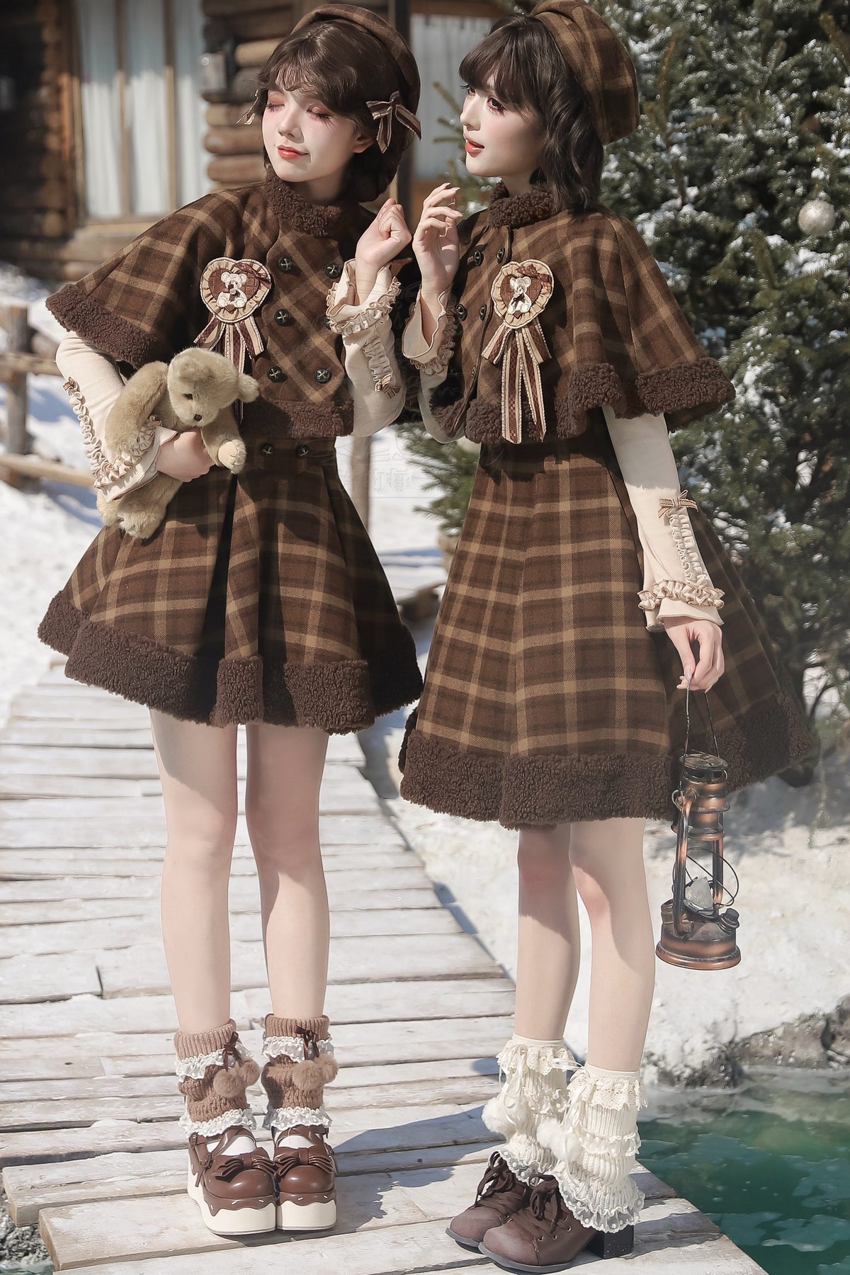 Cape Sweater Dress Skirt Set-Up