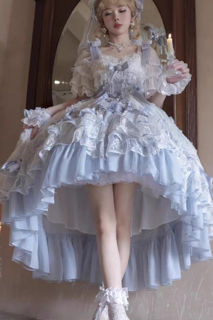 Rose-Schleifen-Gorgeous-Prinzessinnen-Lolita-Kleid