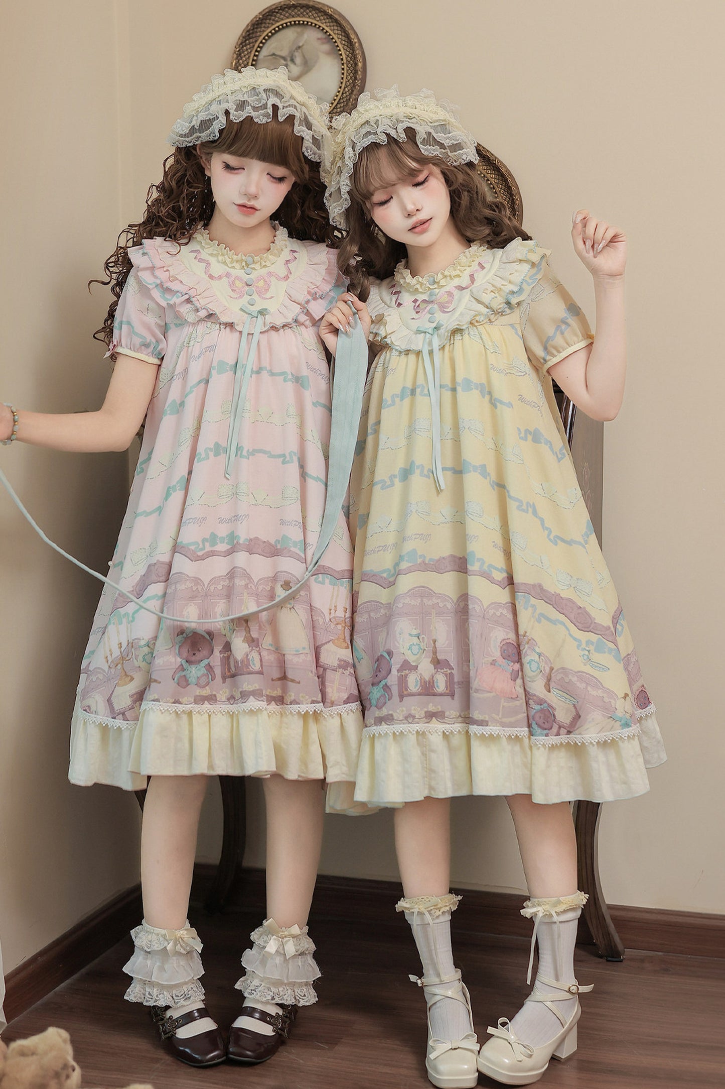 Teddy Bear Print Doll Lolita Dress