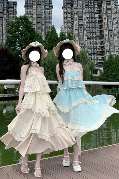 Twin Camisole And Irregular Hem Skirt Set-Up