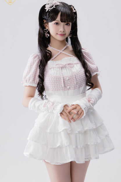 Conjunto idol con volante de estilo muñeca