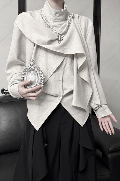 Irregular Spliced Design Shirt