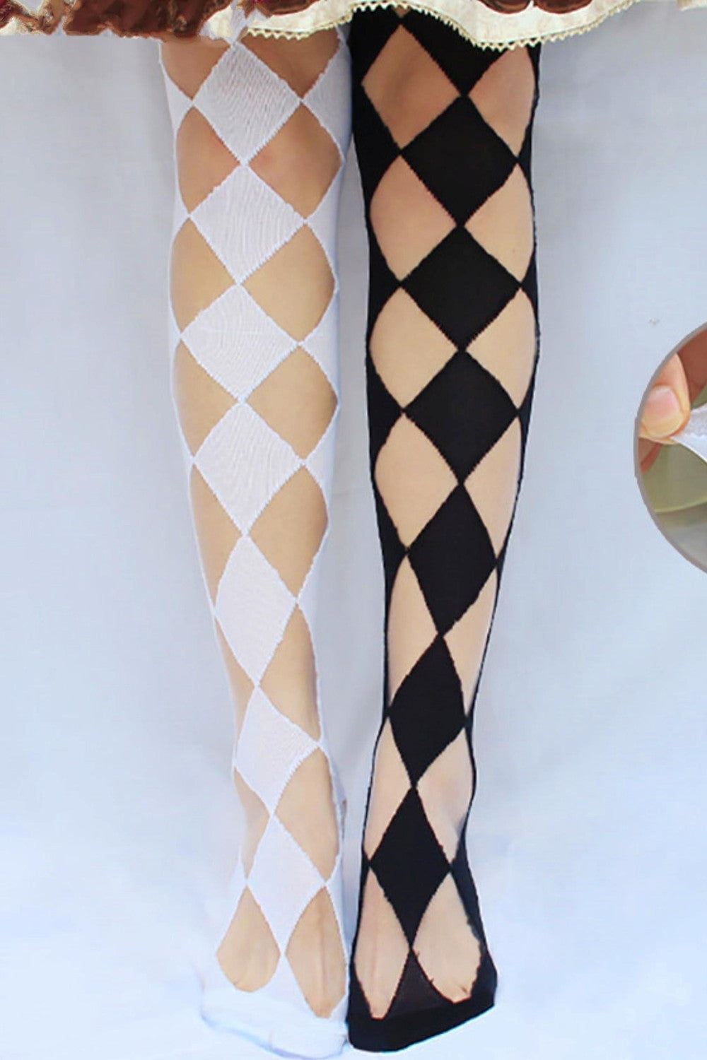 Diamond Pattern Lolita Socks