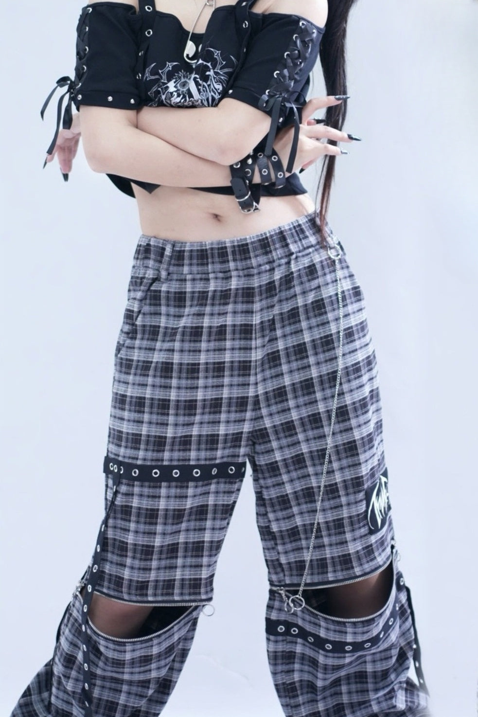 3Way Detachable Plaid Pants