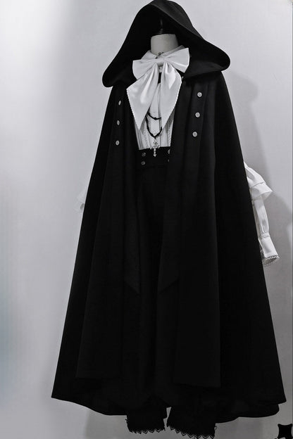 Elegant Oversized Cape Shirt and Trousers Set-Up