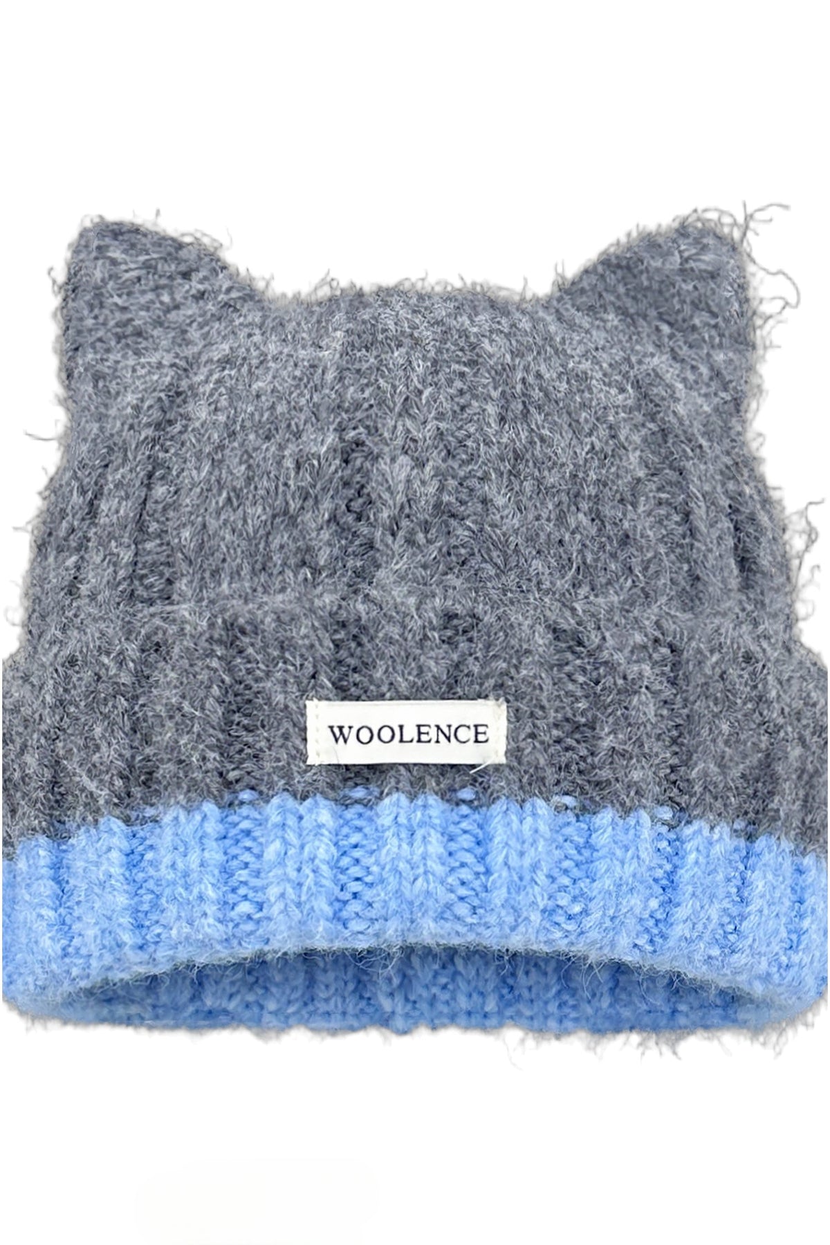 Cat Ear Color-Blocked Knitted Hat
