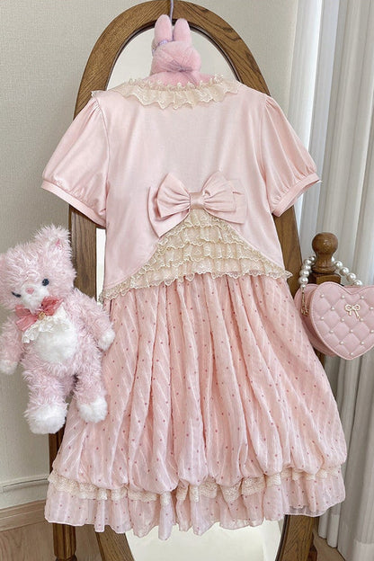 [Pre-order Deadline: May 29] Romantic Fairy Pink Lace Ribbon Cardigan