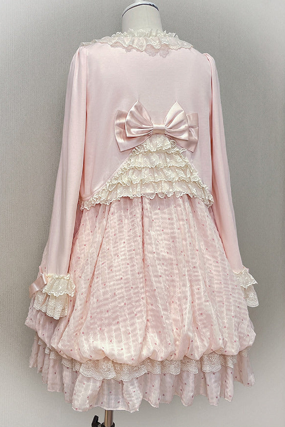 [Pre-order Deadline: May 29] Romantic Fairy Pink Lace Ribbon Cardigan