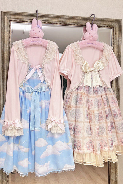 [Pre-order Deadline: May 29] Romantic Fairy Pink Lace Ribbon Cardigan