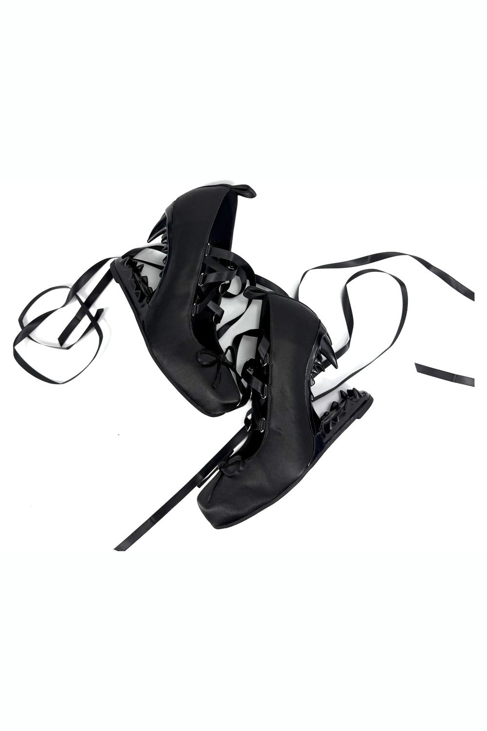 Dark Lace-Up Vampire Heels