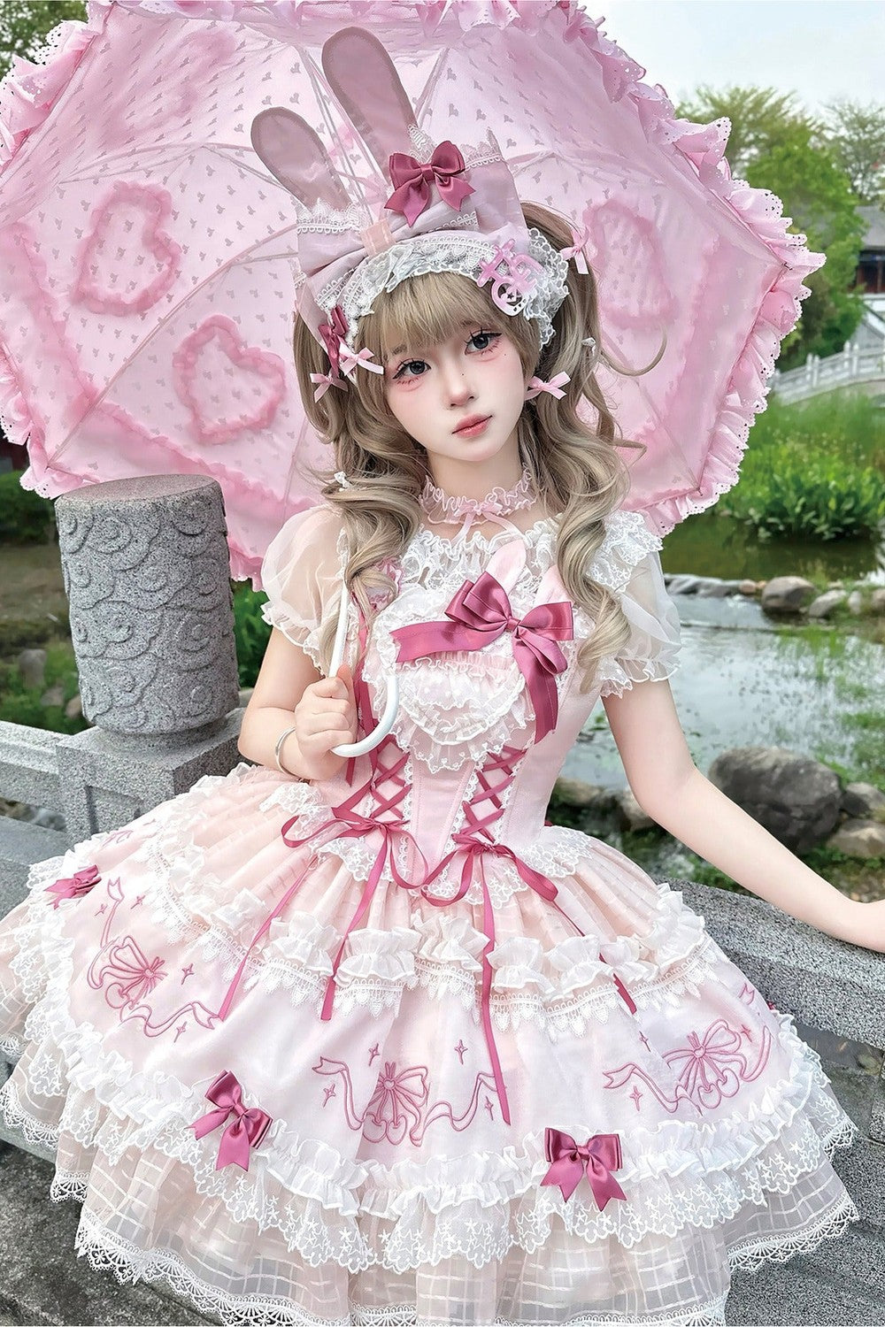 [Pre-Order] Rabbit Princess Doll Lolita Jumper Skirt