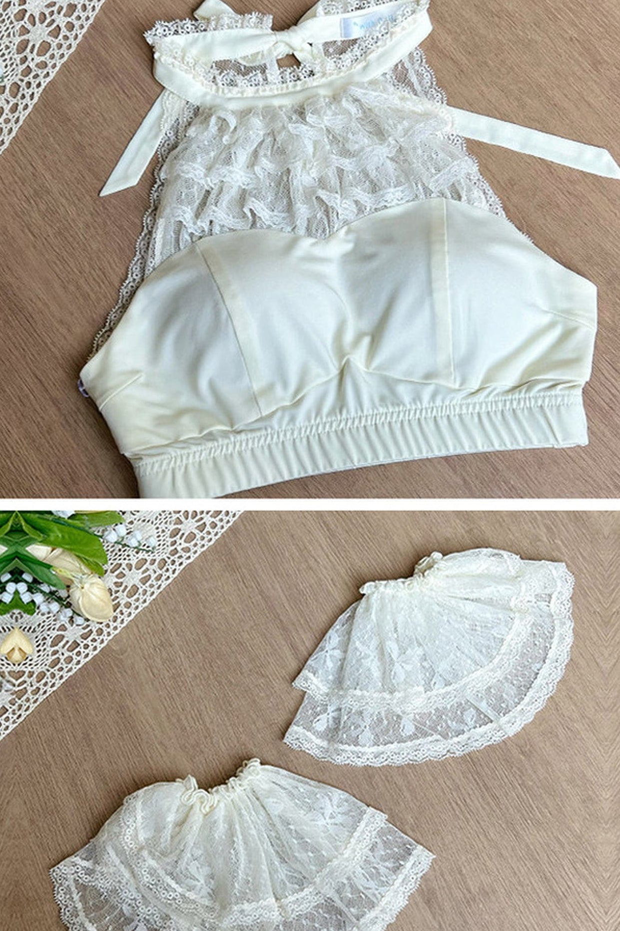 2WAYフリルスリーブカップ付きトップス