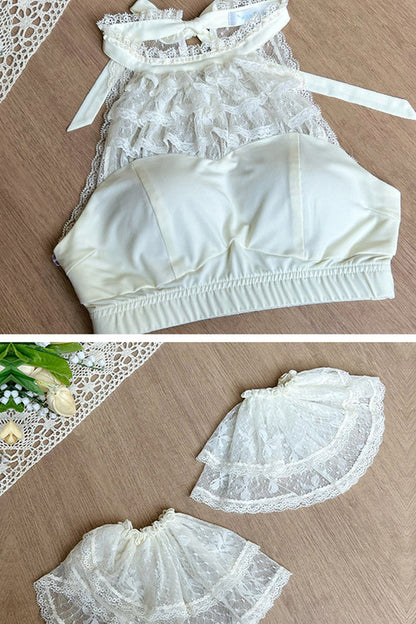 2WAYフリルスリーブカップ付きトップス