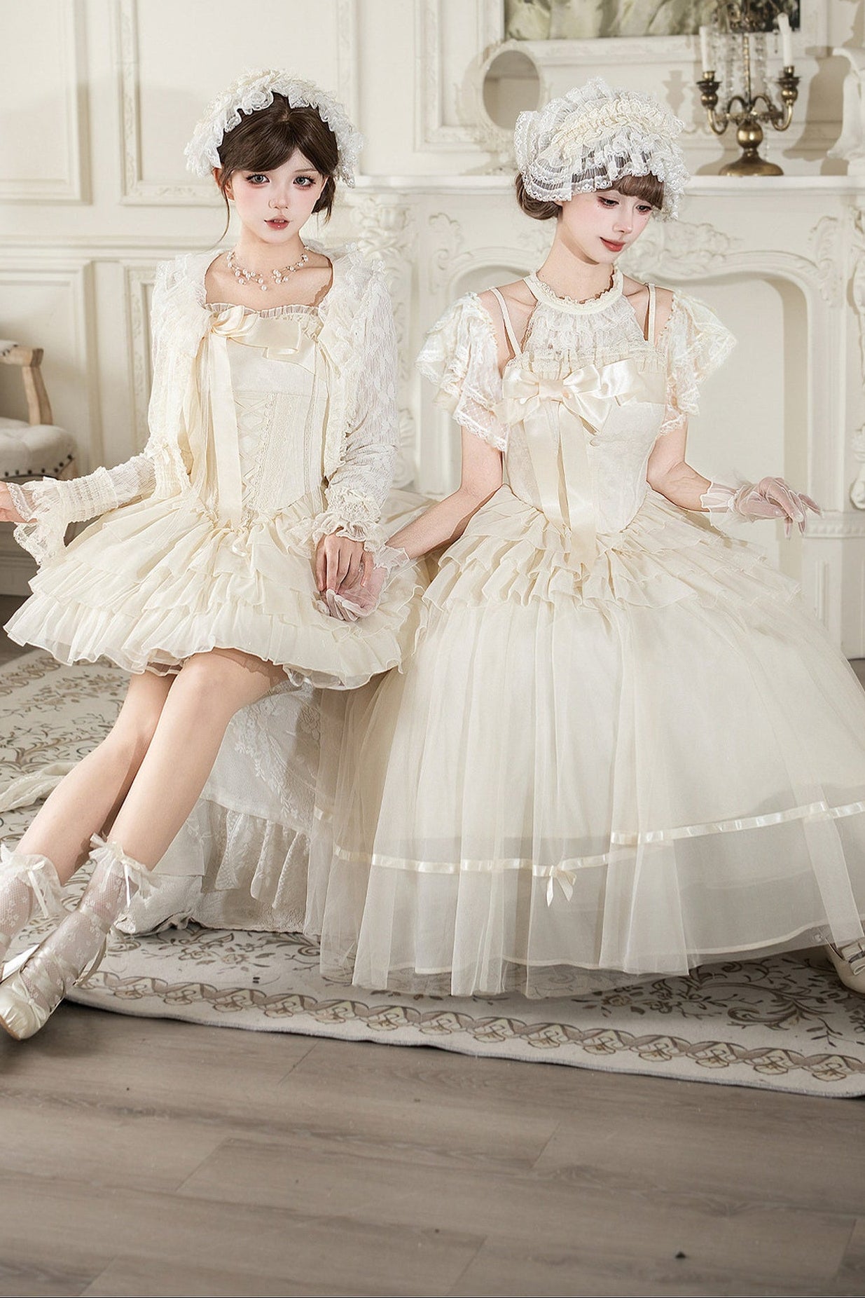 2WAYフリルスリーブカップ付きトップス