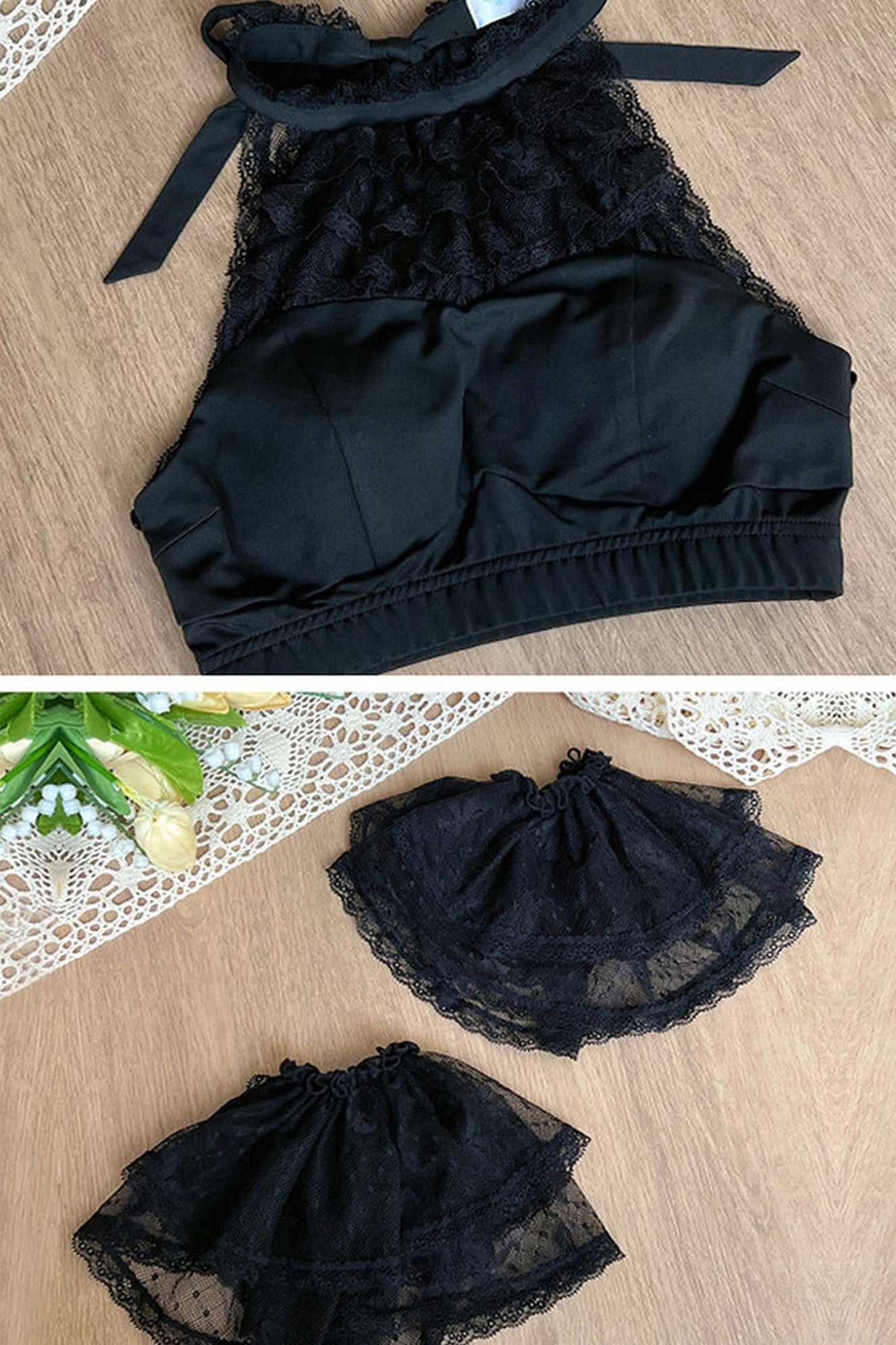 2WAYフリルスリーブカップ付きトップス