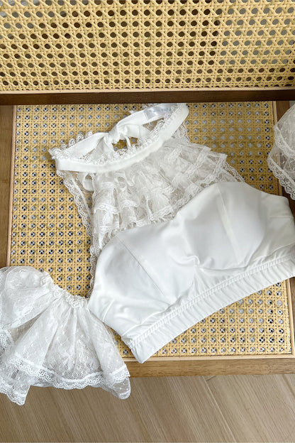 2WAYフリルスリーブカップ付きトップス