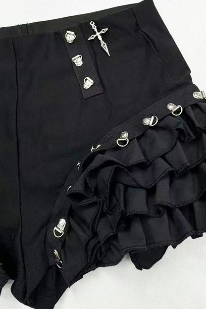 Gothic Wide-Leg Shorts