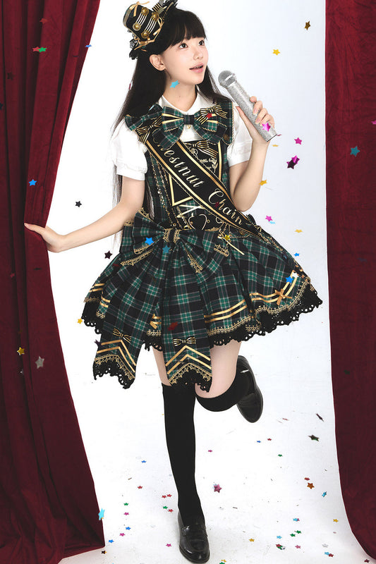 【7月18日預購截止】藍色/紅色/綠色偶像蘿莉塔系列帽子＋蝴蝶結髮箍