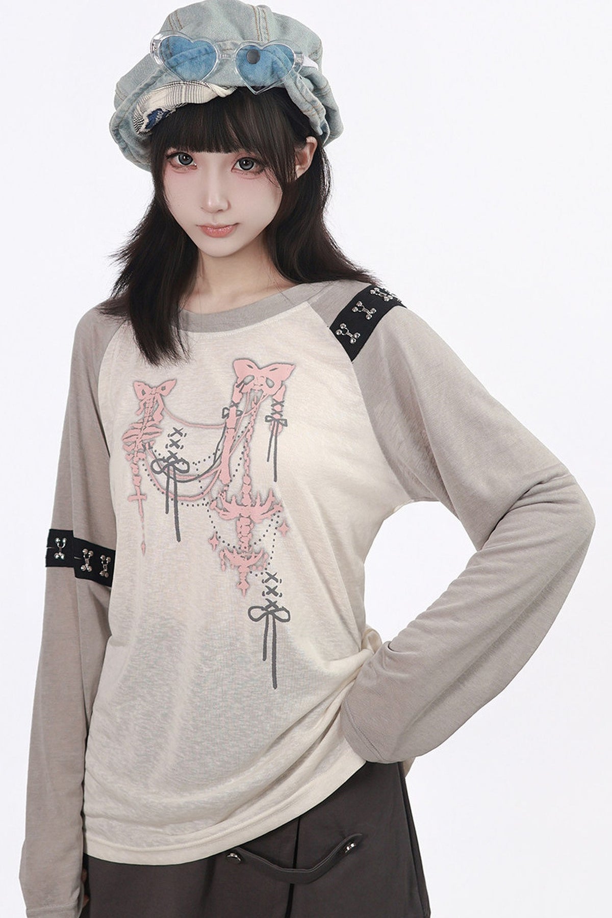 Tie-Dye Printed Sun Protection Cover-Up T-Shirt