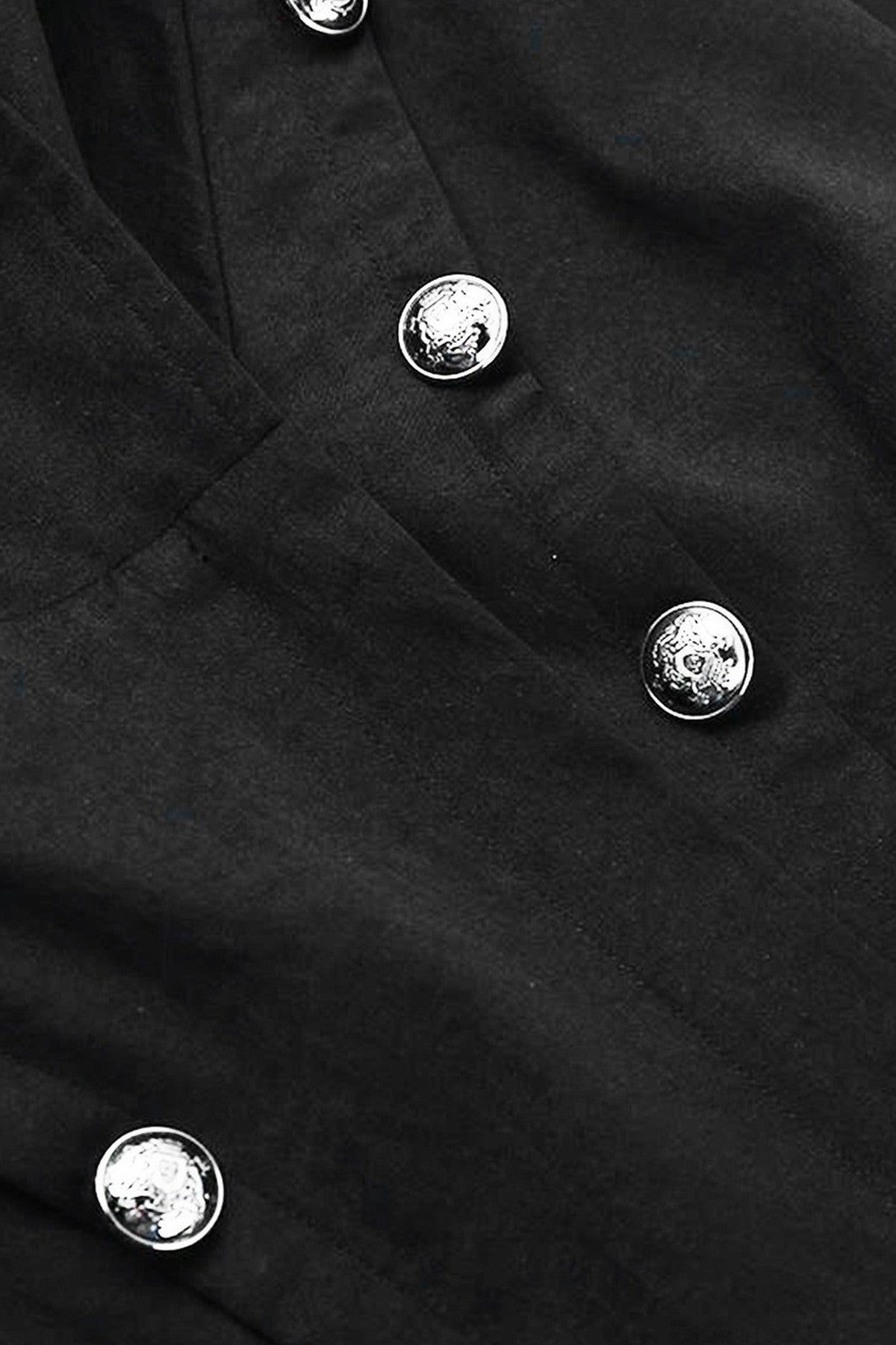 Black High-Neck Short Jacket