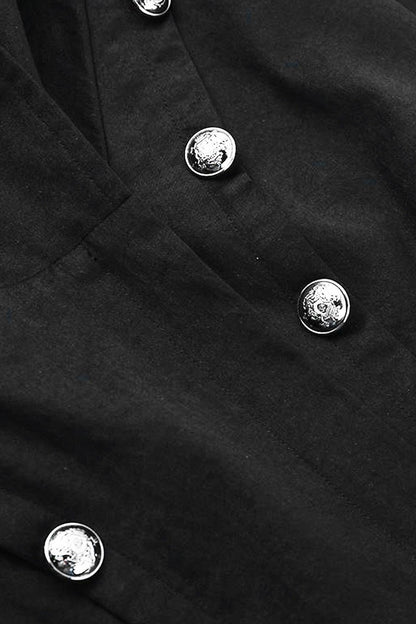 Black High-Neck Short Jacket