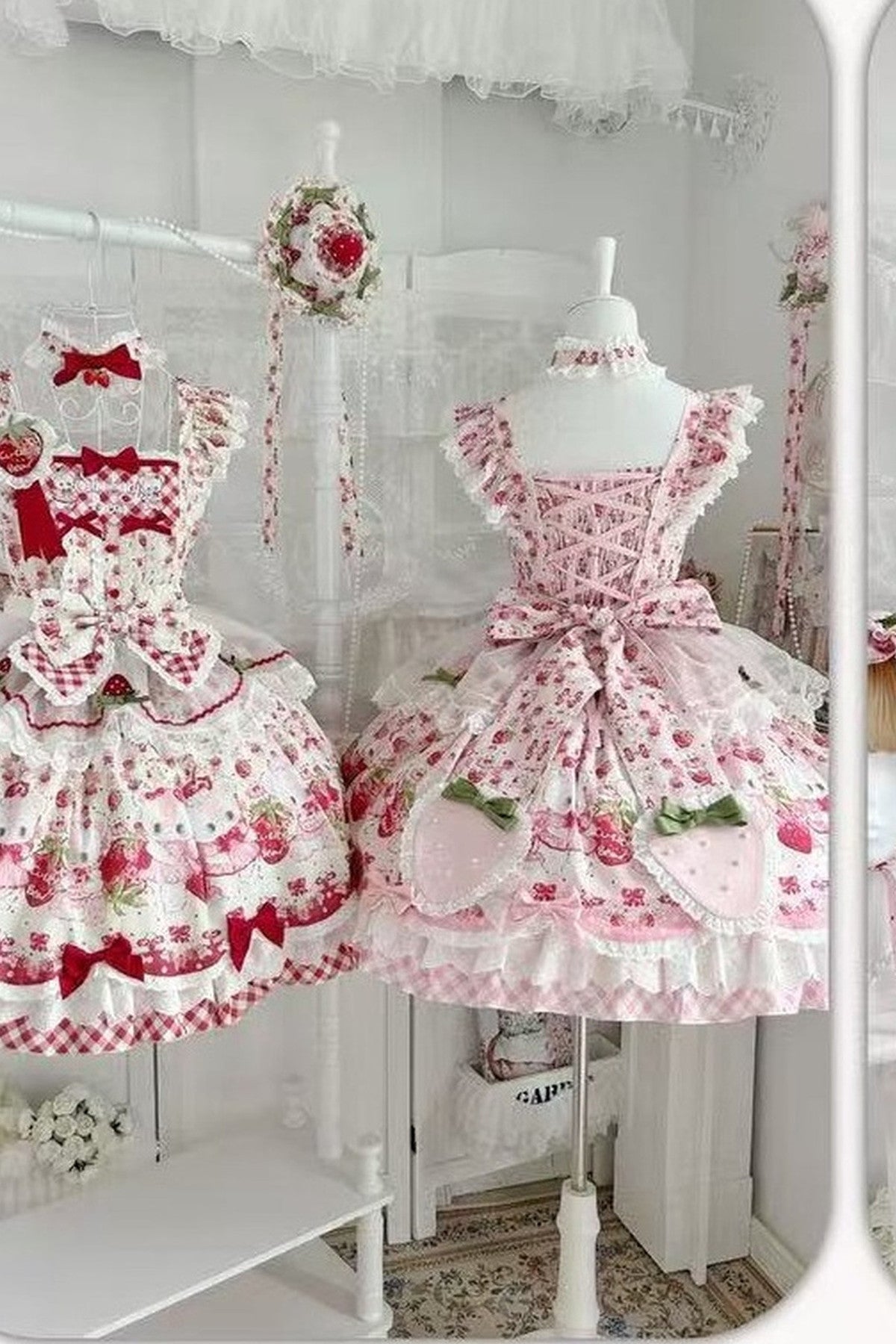 Abito Lolita Orsetto Fragola Dolce