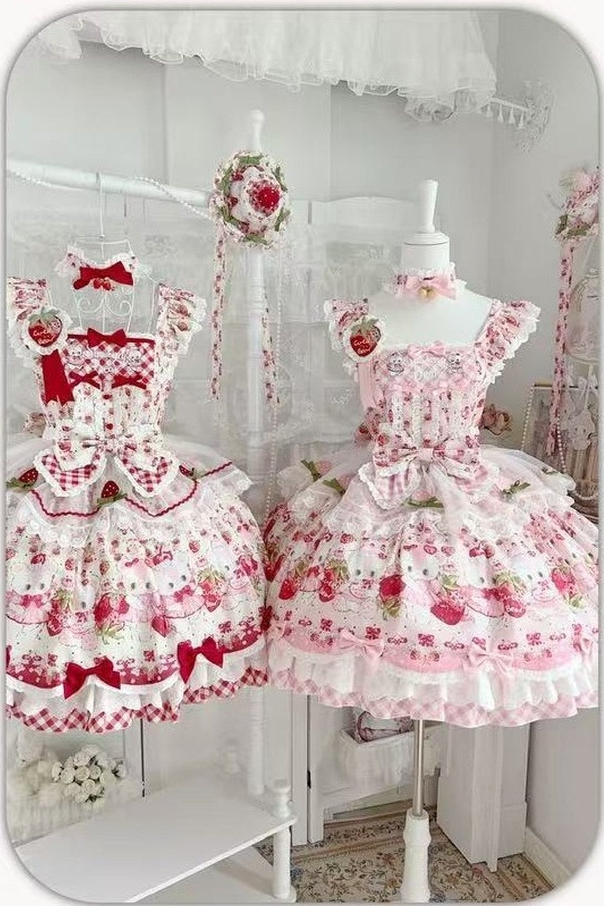 Abito Lolita Orsetto Fragola Dolce