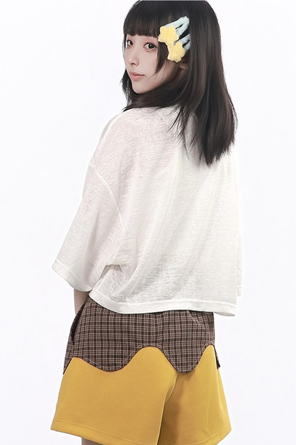 Lightweight Layered Top & Contrast Shorts Set-Up