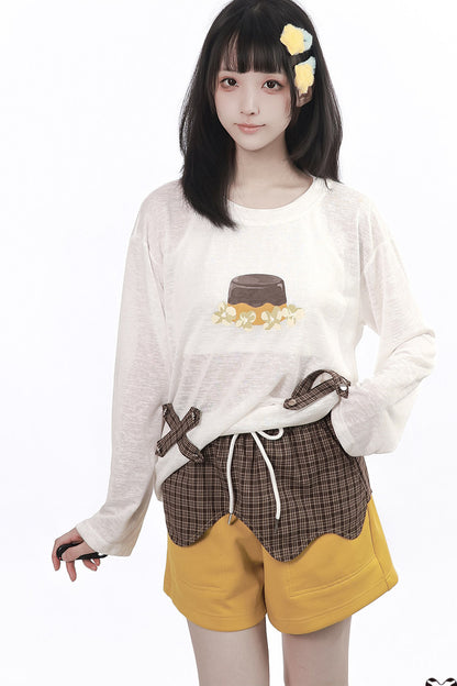 Lightweight Layered Top & Contrast Shorts Set-Up